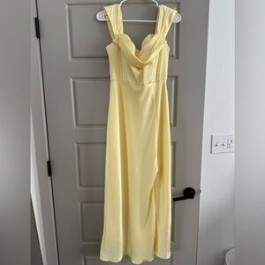 Birdy Grey Mia Convertible Dress Yellow Satin